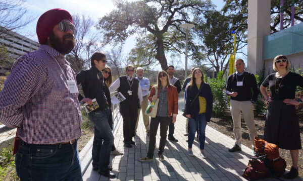 Sustainable Design Leaders at Austin Summit 2018 outside on sidewalk